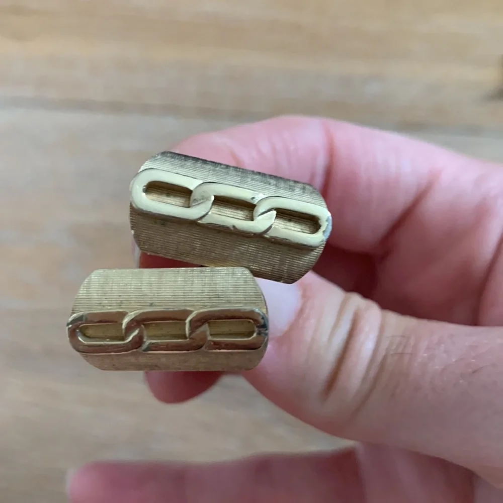 Gold vintage cuff links